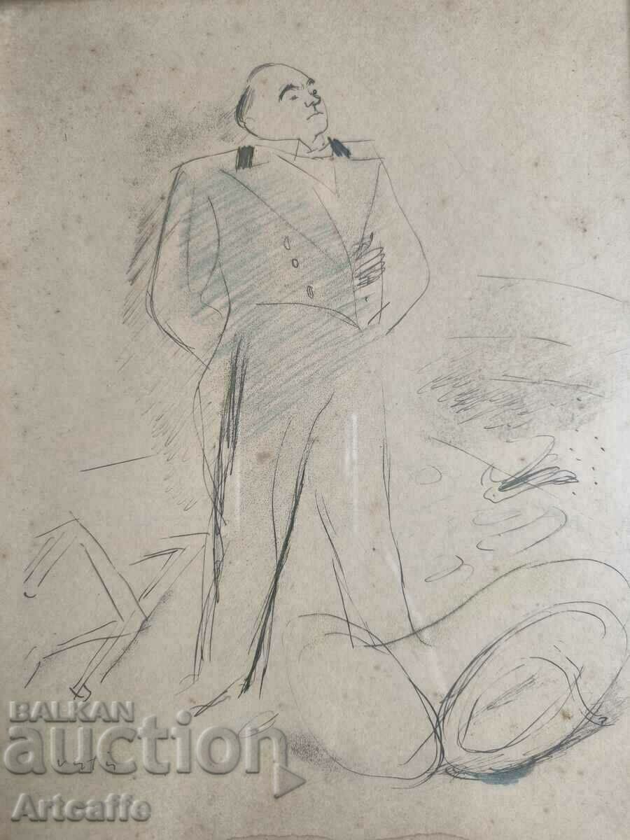 Стара,Френска Литография,подписана с цена € 10.00 | 19.56 лв.