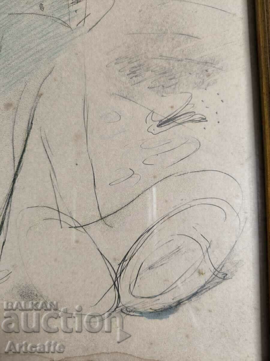Παλαιά, γαλλική λιθογραφία, υπογεγραμμένη - 5
