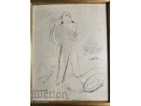 Old, French Lithograph, signed
