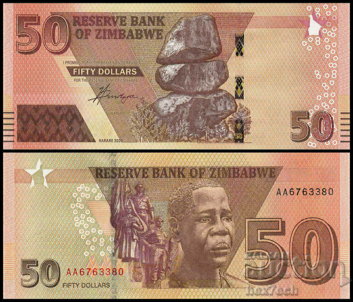 ❤️ ⭐ Zimbabwe 2020 $50 UNC new ⭐ ❤️ ❤️ ⭐ Zimbabwe 2020 $50 UNC new ⭐ ❤️