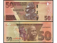 ❤️ ⭐ Zimbabwe 2020 50 USD UNC nou ⭐ ❤️