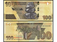 ❤️ ⭐ Zimbabwe 2020 100 USD UNC nou ⭐ ❤️
