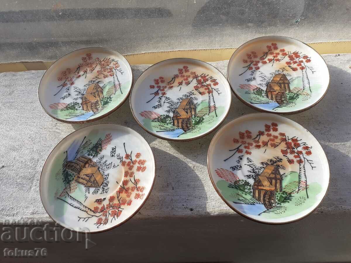 Farfurii din portelan Kutani Japan - 5 buc. - 5 Farfurii din portelan Kutani Japan - 5 buc. - 5