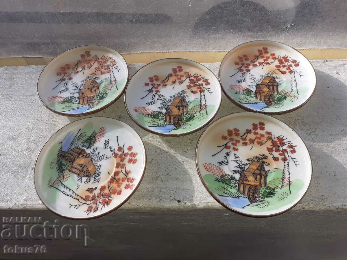 Farfurii din portelan Kutani Japan - 5 buc. - 6 Farfurii din portelan Kutani Japan - 5 buc. - 6