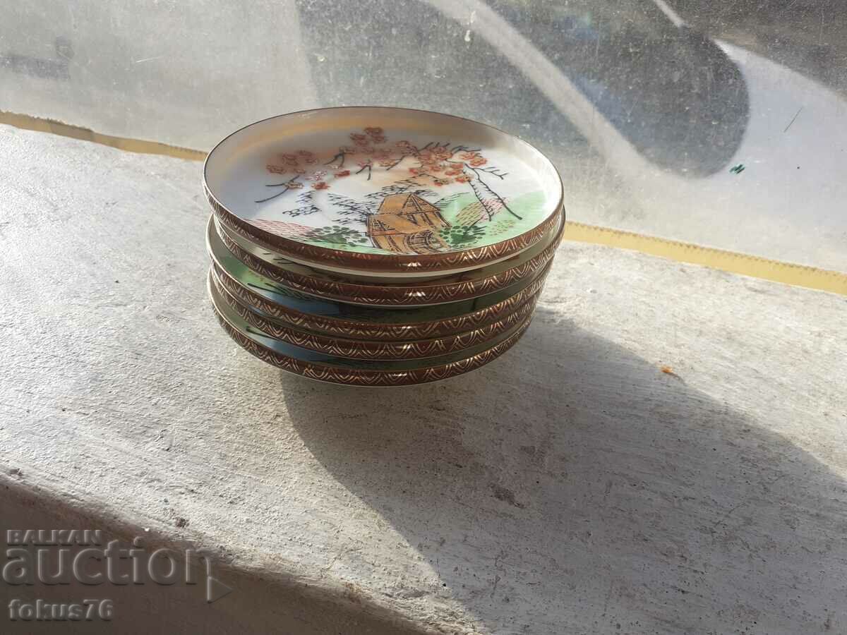 Farfurii din portelan Kutani Japan - 5 buc. - 7 Farfurii din portelan Kutani Japan - 5 buc. - 7