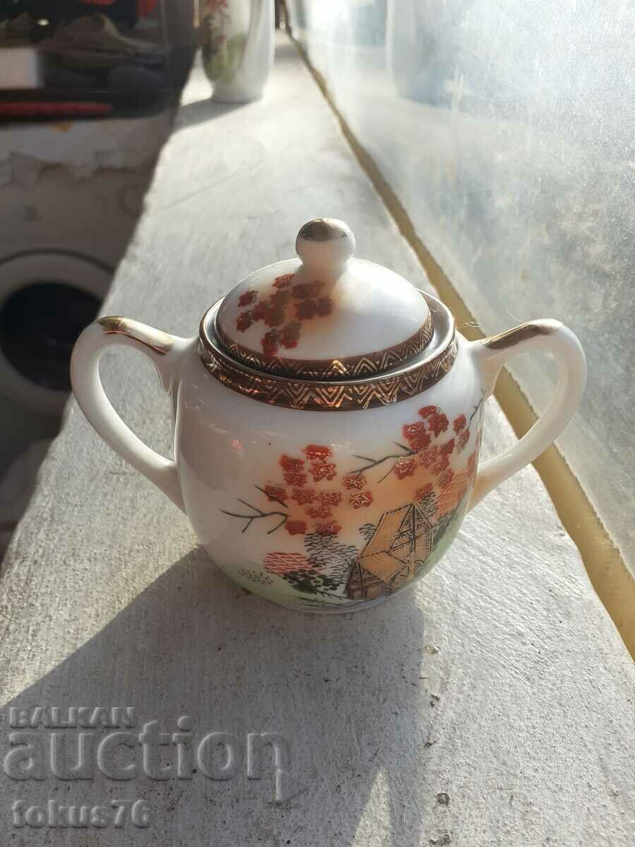 Sugar bowl porcelain Kutani Japan - 6 Sugar bowl porcelain Kutani Japan - 6