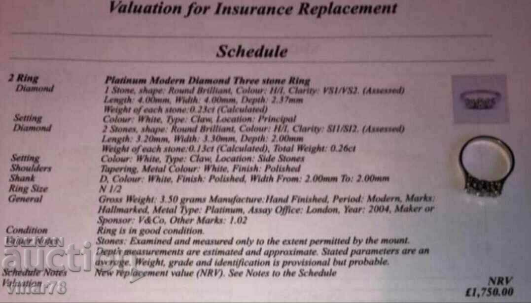 Platinum diamond ring with personal delivery only - 5 Platinum diamond ring with personal delivery only - 5