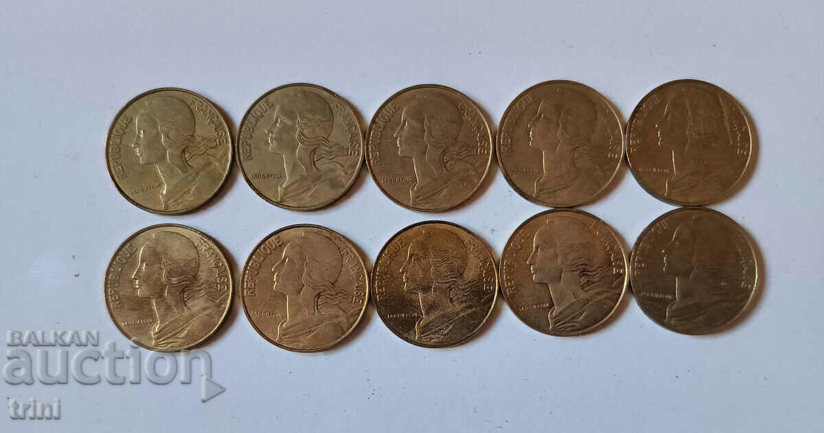 France full lot 20 centimes 1980 - 1989 year with price 6.00 BGN | € 3.07 France full lot 20 centimes 1980 - 1989 year with price 6.00 BGN | € 3.07
