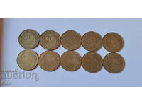 Γαλλία πλήρης παρτίδα 20 centimes 1970 - 1979