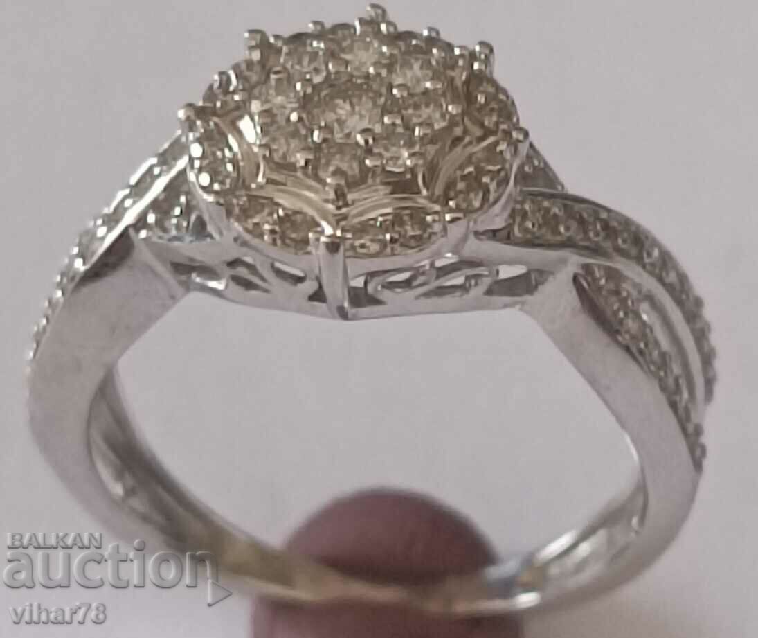 9K WHITE GOLD DIAMOND RING with price 1599.99 BGN | € 818.06 9K WHITE GOLD DIAMOND RING with price 1599.99 BGN | € 818.06