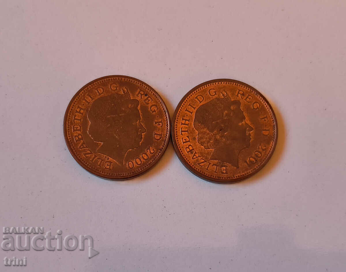 Great Britain 2 pence 2000 and 2001 with price 1.50 BGN | € 0.77 Great Britain 2 pence 2000 and 2001 with price 1.50 BGN | € 0.77