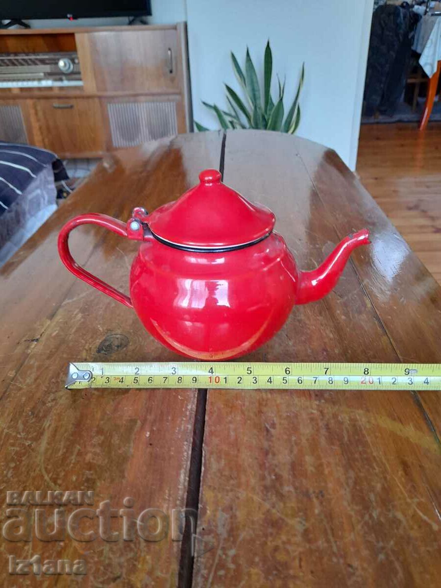 Auction Old enamel teapot Auction Old enamel teapot