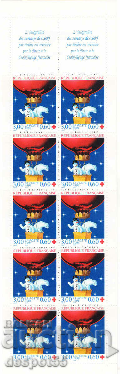 1996. France. Red Cross. Carnet x10.