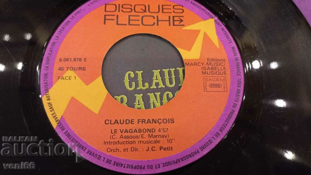 Auction Gramophone record - small format Claude Francois Auction Gramophone record - small format Claude Francois