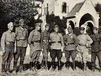 Bulgarian and Russian military Hungary 1945 Castle