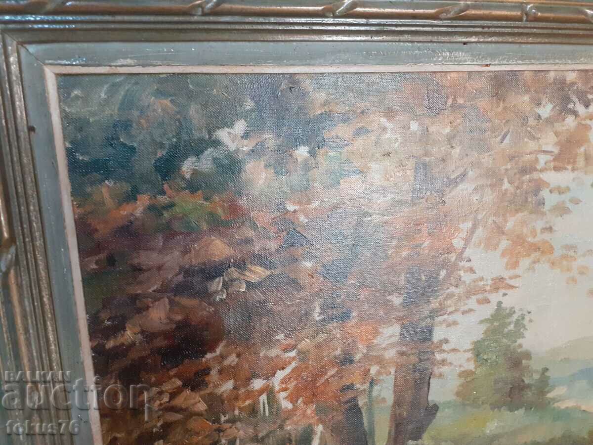 Old original painting oil on canvas, signed, wooden frame with price 155.00 BGN | € 79.25 Old original painting oil on canvas, signed, wooden frame with price 155.00 BGN | € 79.25