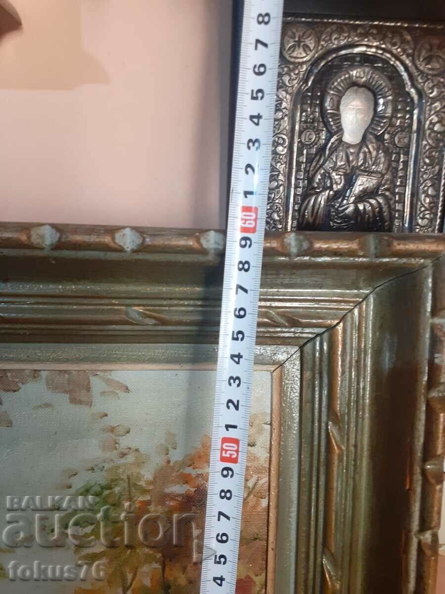 Old original painting oil on canvas, signed, wooden frame - 5 Old original painting oil on canvas, signed, wooden frame - 5