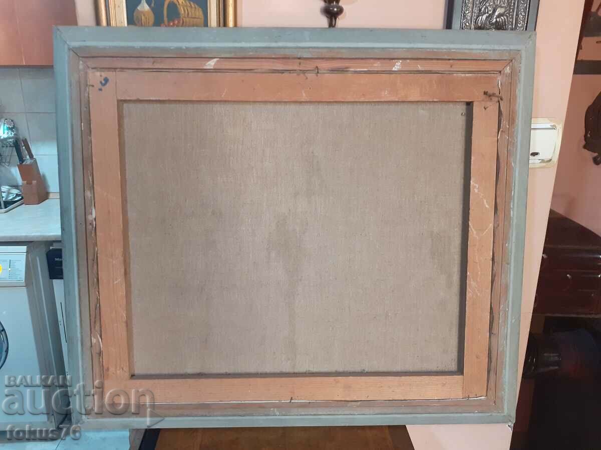Old original painting oil on canvas, signed, wooden frame - 7 Old original painting oil on canvas, signed, wooden frame - 7
