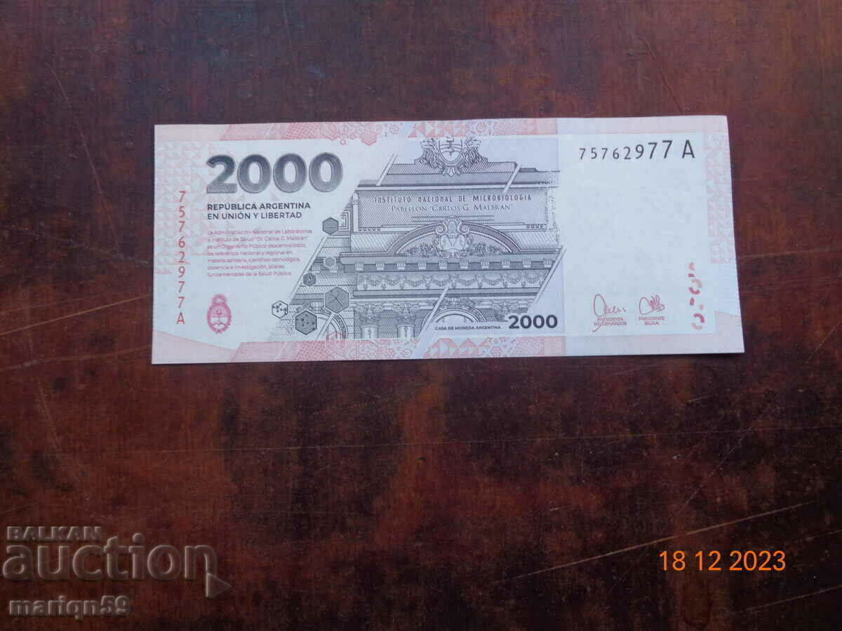 Delivery of 2000 pesos Argentina 2023 - oz Delivery of 2000 pesos Argentina 2023 - oz