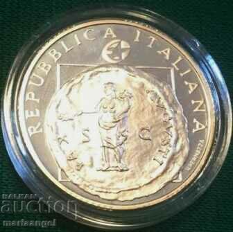 10 euro 2005 Italia „Pace și Libertate” Certificat UNC PROOF