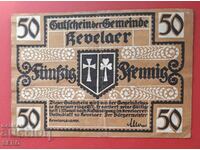 Банкнота-Германия-С.Рейн-Вестфалия-Кевелар-50 пфенига 1921