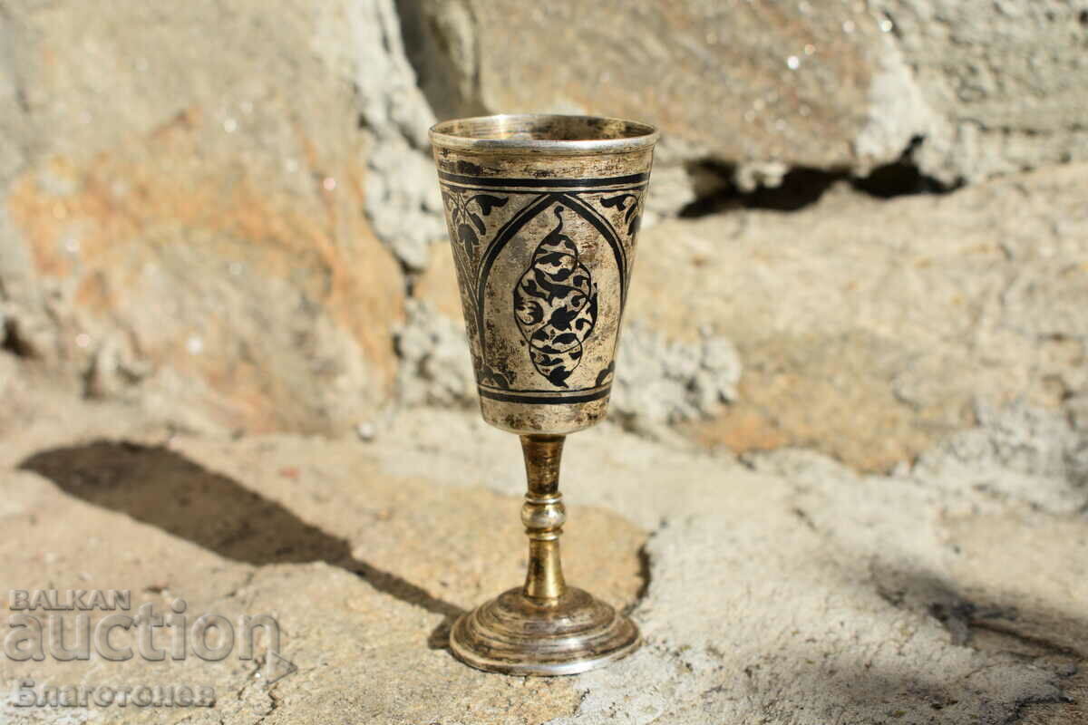 Silver Russian niello cup with price 200.00 BGN | € 102.26