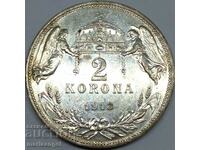 2 κορώνες 1913 Ουγγαρία Αυστρία Άγγελοι ασημί