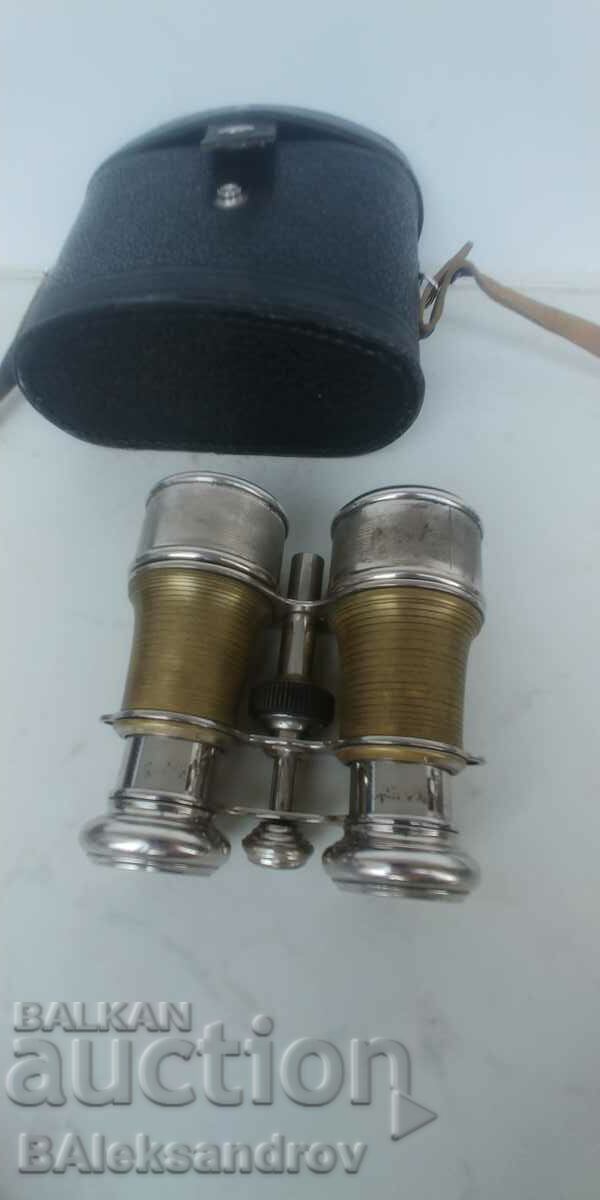 Old binoculars with box and compass - 7 Old binoculars with box and compass - 7