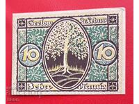 Банкнота-Германия-Бранденбург-Зелоу-10 пфенига 1920