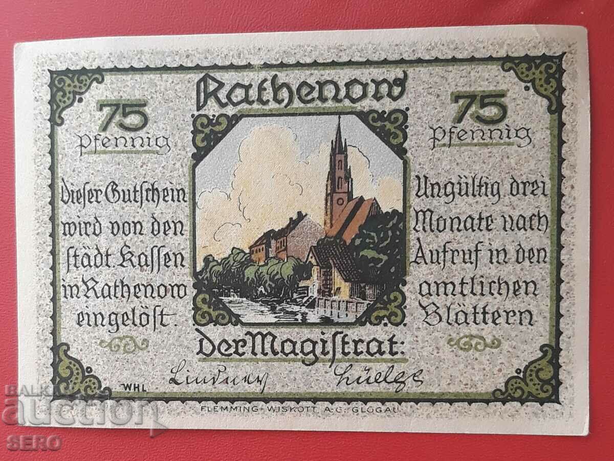Τραπεζογραμμάτιο-Γερμανία-Βρανδεμβούργο-Rathenau-75 pfennig
