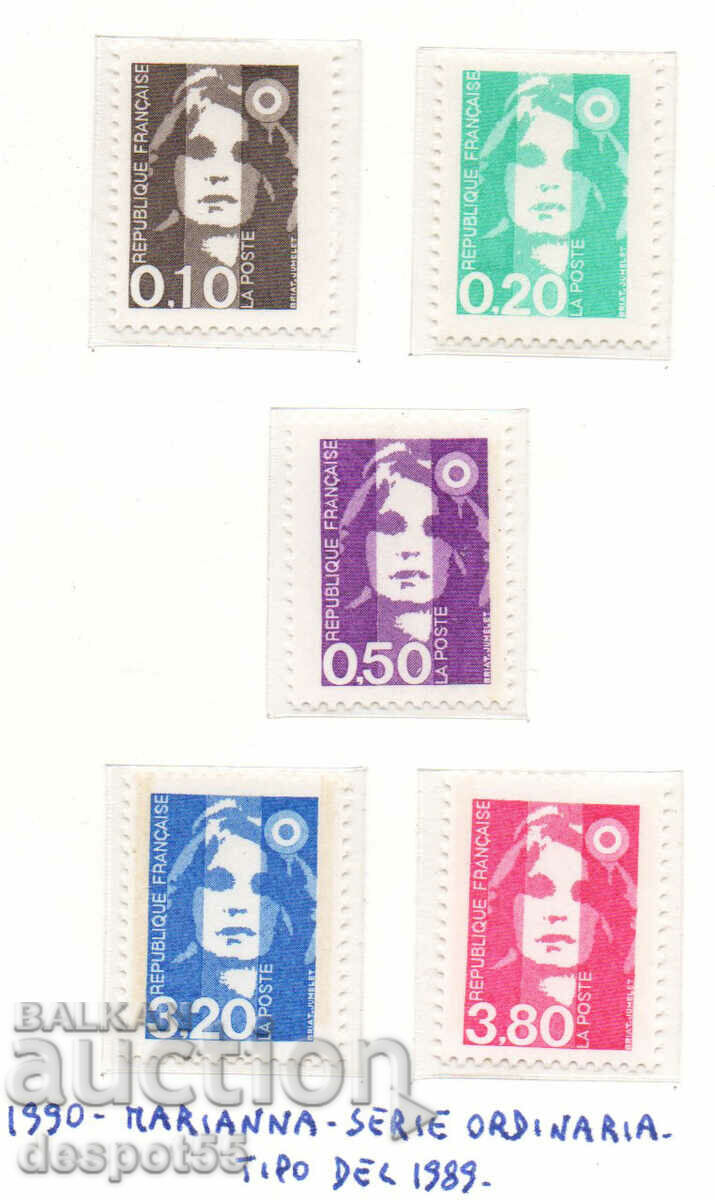 1990. France. "Marianne" - New values.