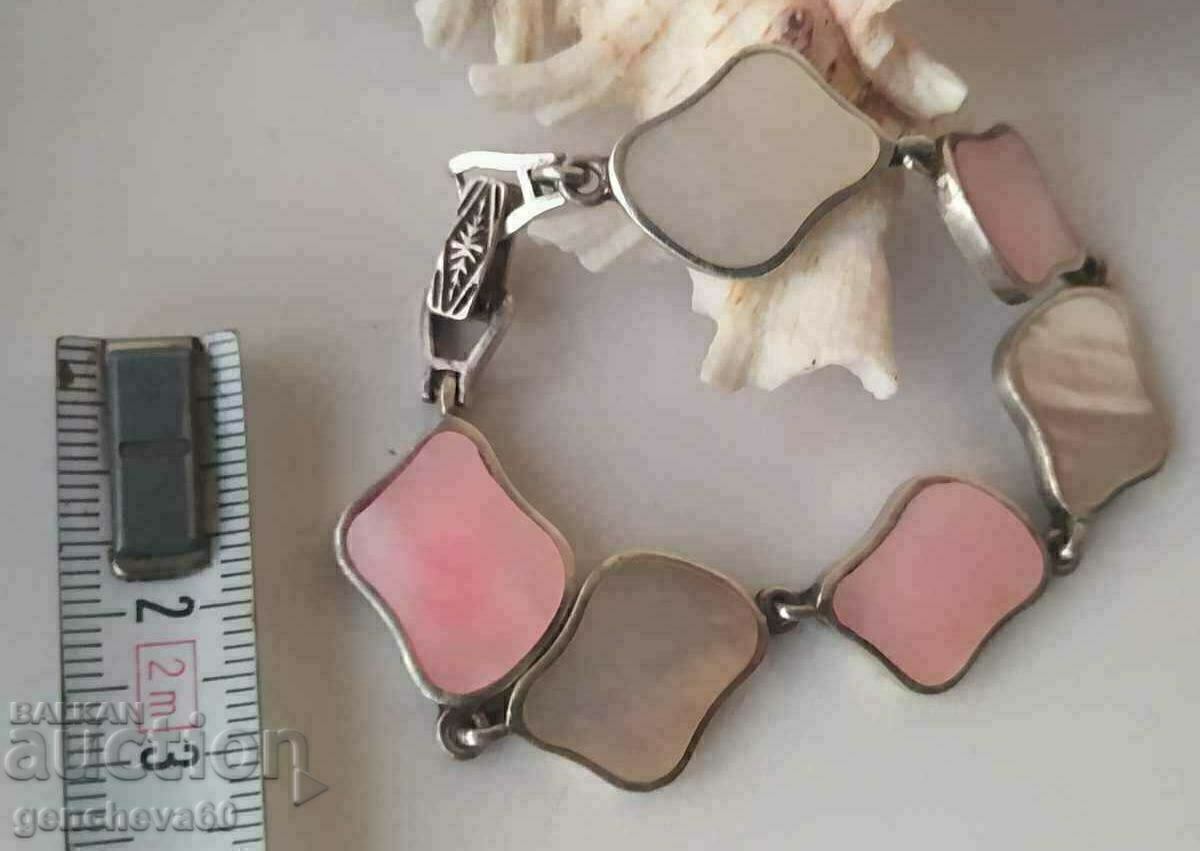 COLLAR Retro bracelet 23g. silver, mother of pearl - 5