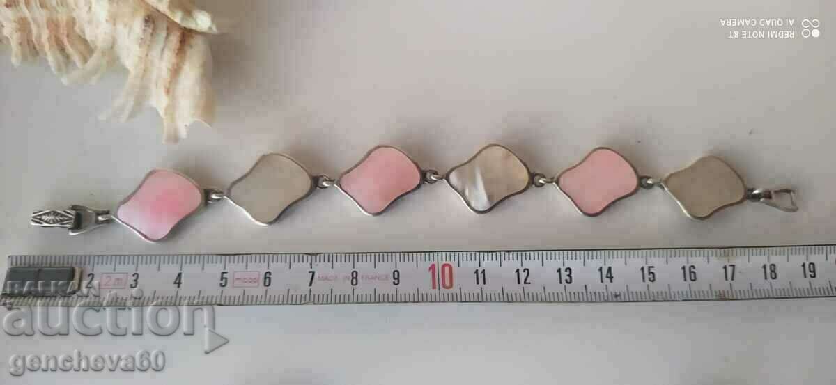 COLLAR Retro bracelet 23g. silver, mother of pearl - 6