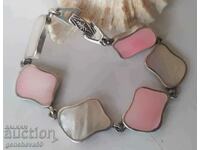 COLLAR Retro bracelet 23g. silver, mother of pearl