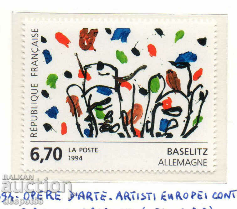 1994. Γαλλία. Πίνακας του Georg Baselitz.