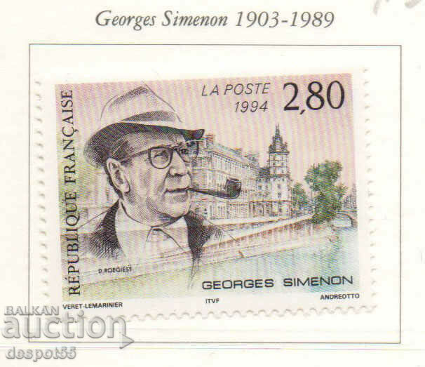 1994. Франция. Пет години от смъртта на Жорж Сименон.