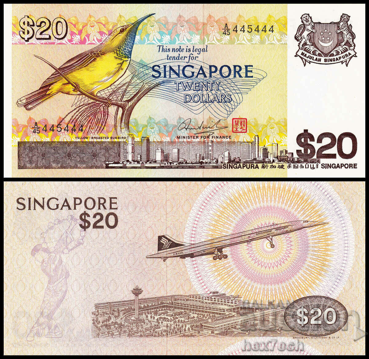 ❤️ ⭐ Singapore 1979 $20 Rare UNC New ⭐ ❤️