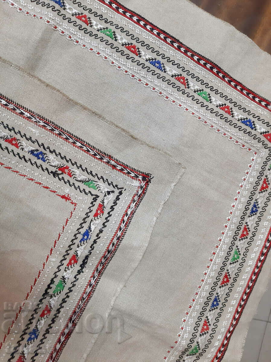 Old linen tablecloth, checked(16.4) - 5 Old linen tablecloth, checked(16.4) - 5