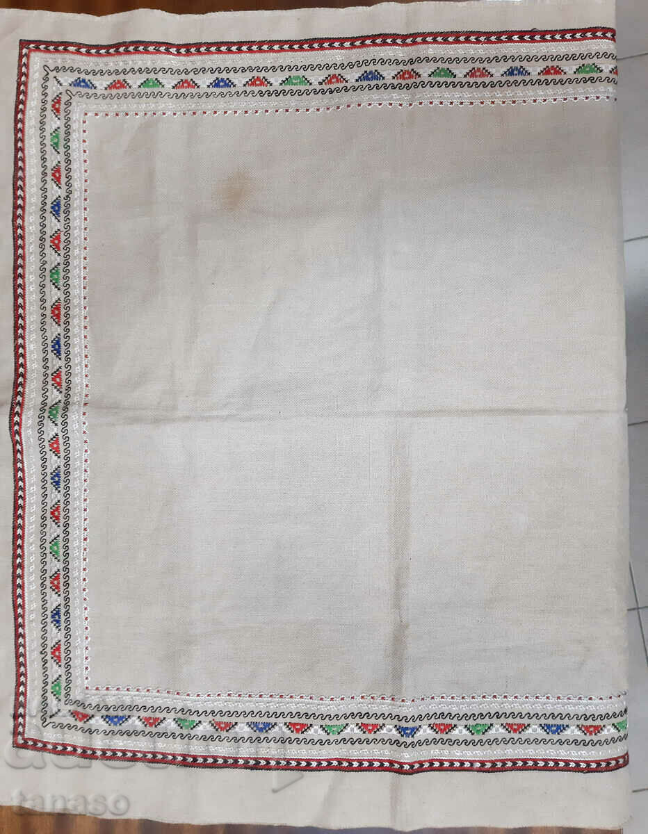Old linen tablecloth, checked(16.4) - 6 Old linen tablecloth, checked(16.4) - 6