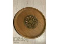 Wooden plate carving