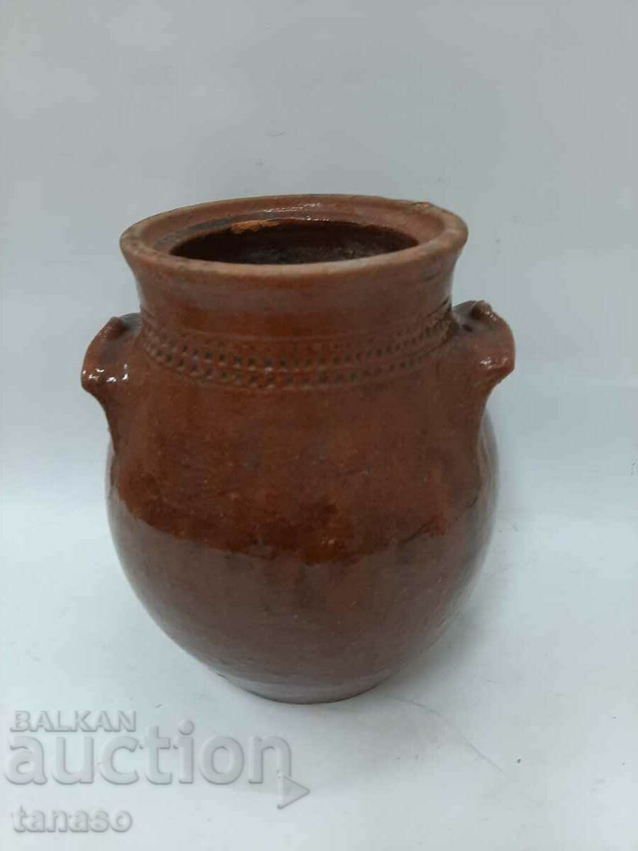 Old large ceramic flower pot, cachepot, pot (7.1) with price 50.00 BGN | € 25.56