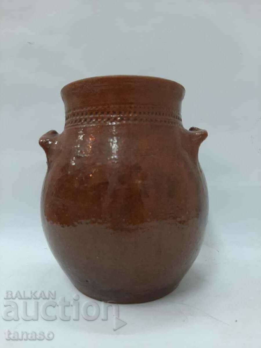 Old large ceramic flower pot, cachepot, pot (7.1)