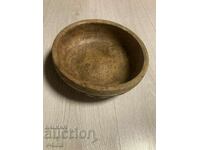 Wooden large plate bowl wood carving