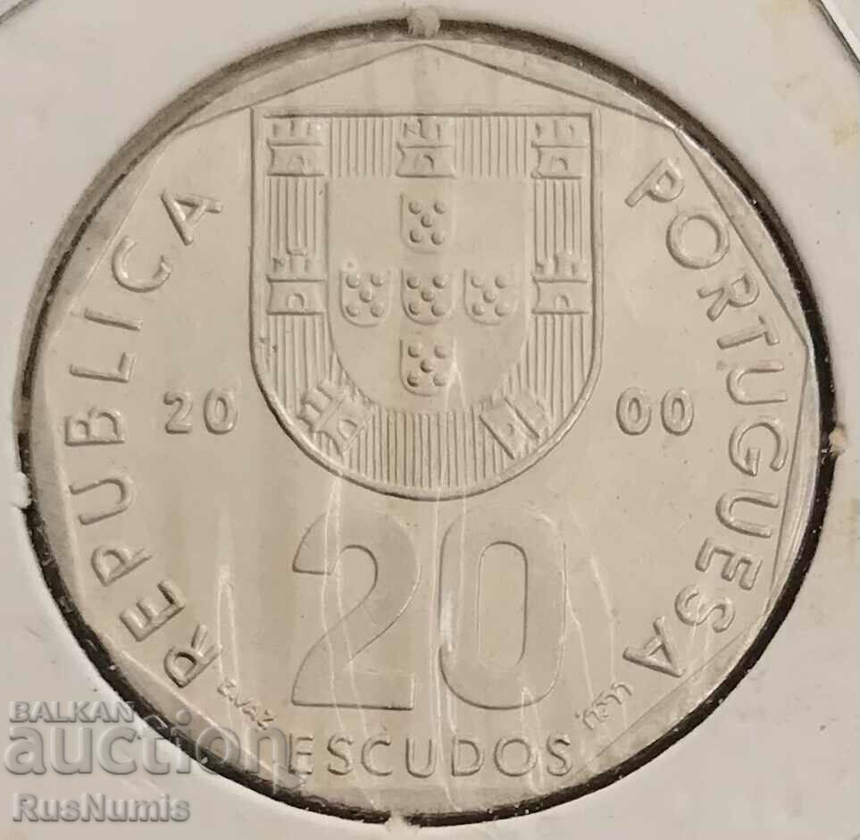 Portugalia. 20 Escudos 2000 UNC.