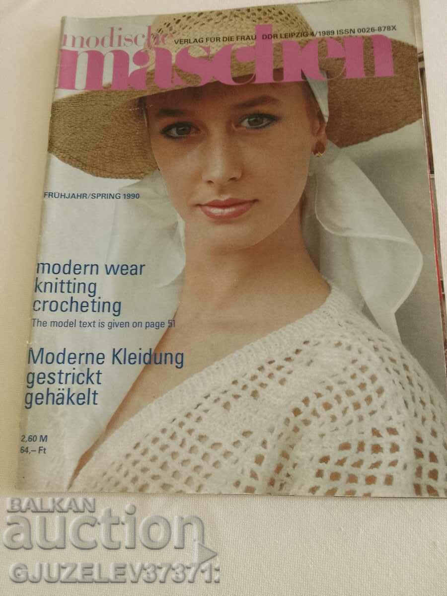 Γερμανικό περιοδικό μόδας Retro 1989 Modische Maschen