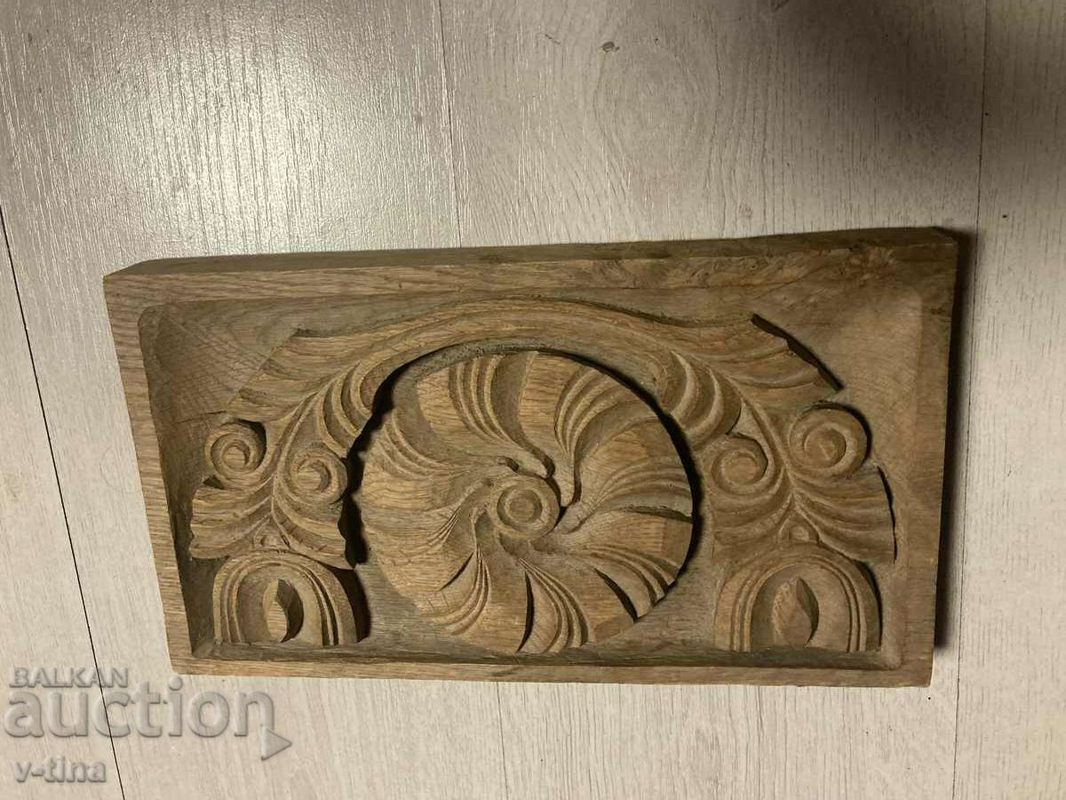 Wood carving panel floral motifs