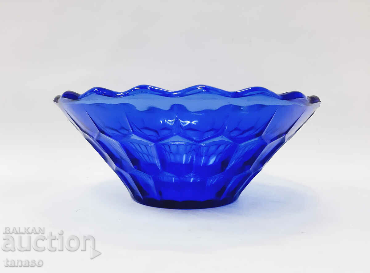 Παλιά γυάλινη φρουτιέρα, χρωματιστό γυαλί (7.2) - 7