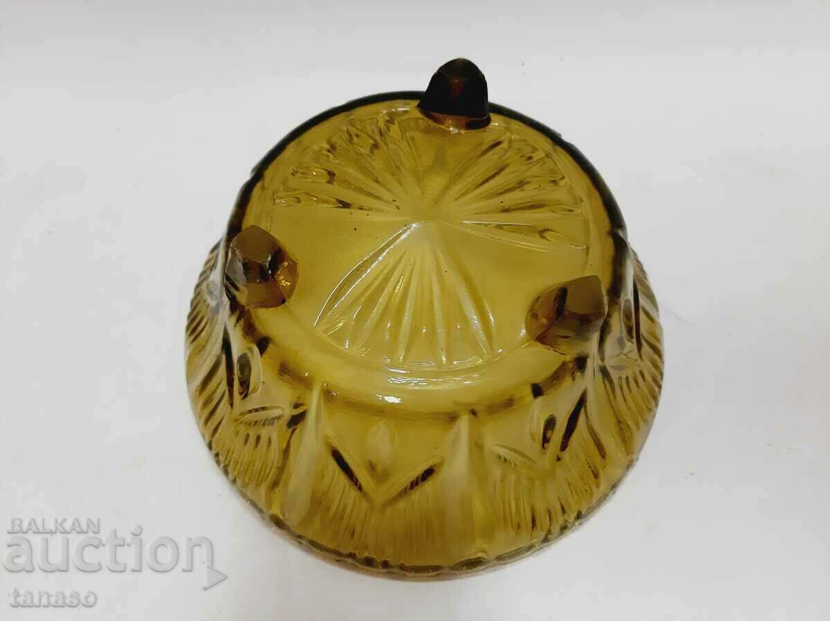 Old glass fruit bowl, colored glass(7.2) - 6 Old glass fruit bowl, colored glass(7.2) - 6