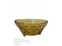 Old glass fruit bowl, colored glass(7.2)