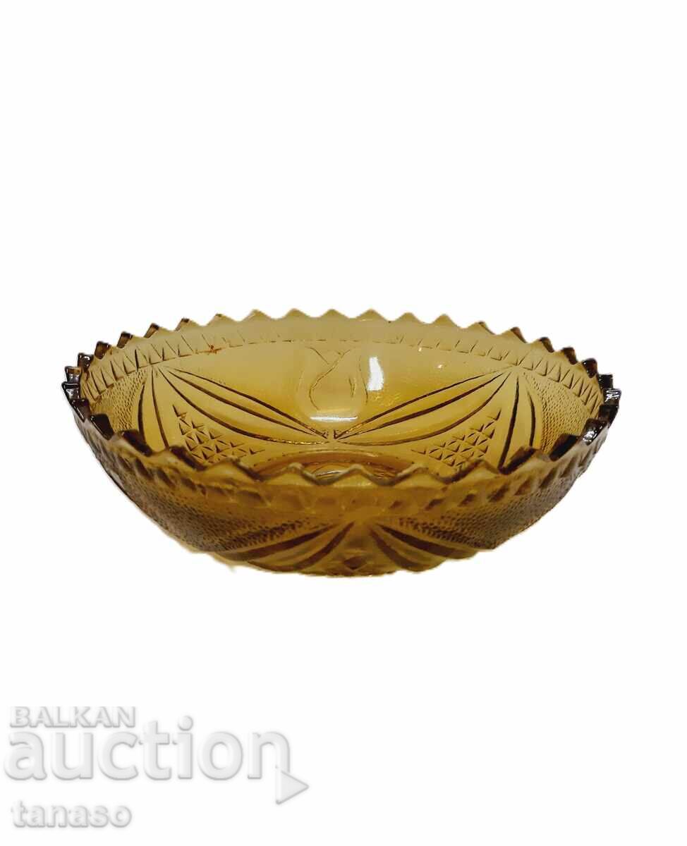 Vintage amber glass bowl Fairfield motif with price € 15.00 | 29.34 BGN